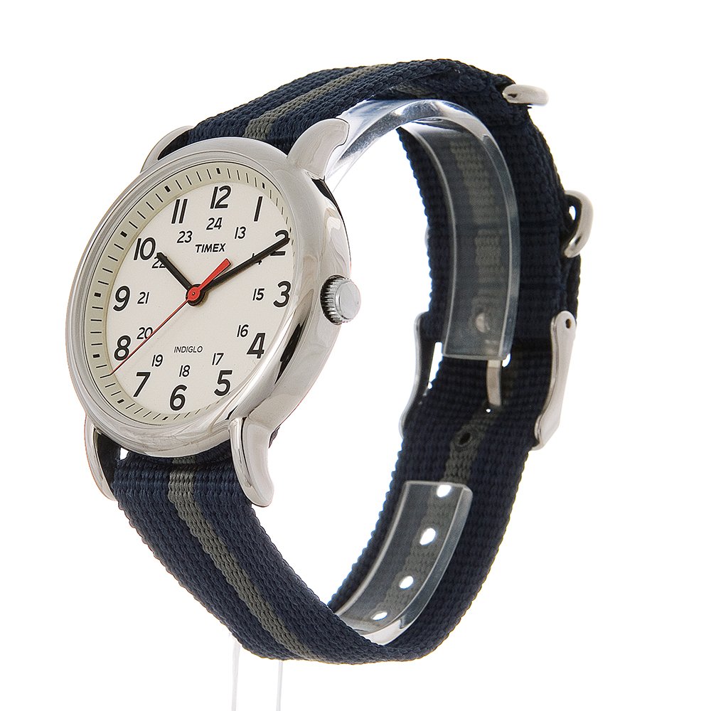 Timex Weekender 38mm Unisex Analog Watch | INDIGLO Backlight | Adjustable Durable Nylon Fabric Slip Through Strap | 24 Hour Time
