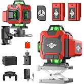 WEIDDW Laser Level 360&deg; Green Cross Line Self Leveling Laser Measuring Tool