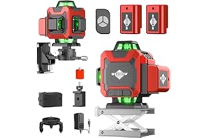 Laser Level,WEIDDW 4D 16 Lines Laser Level 4x360 Self Leveling Tool for Construction and Picture Handing Green Cross Line Vertical and Horizontal Line leveler Tool