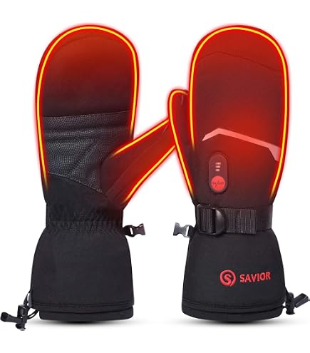 Gants Chauffants Rechargeables - Batterie 5500mAh - 3 Niveaux De Chaleur - Écran Tactile - Pour Moto/Ski