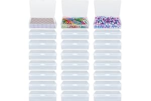 APACALI 24PCS Playing Card Case Clear Plastic Gaming Game Card Holder Organizer, Snaps Closed Clear Card Box Small Hard Plastic Card Storage Box, Empty Trading Card Storage Box 3.8x2.7x0.82 Inch