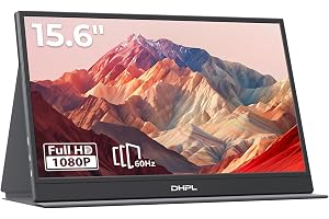 Portable Monitor 15.6 Inch FHD 1080P IPS Screen Extender for Laptop | Ultra-Slim 1.4lb Travel Monitor with Smart Cover, Dual USB-C & HDMI, VESA 75x75, Speakers, for Mac PC Phone Switch PS5 Xbox