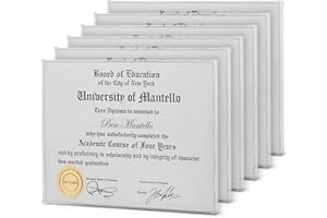 MANTELLO ESSENTIALS Mantello Modern Minimalist 8.5 x 11 Document Frame Diploma Frames | Set of 6 Clear Acrylic Frames | Sleek Borderless Certificate Frame, Wall or Tabletop, 8.5x11 inch Letter Size Display | 6-Pack Clear