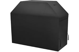 NEXCOVER Grill Cover - Heavy Duty BBQ Cover, 50 inch Waterproof Barbecue Cover, Weather Resistant, Fade Resistant, Rip-Proof, Anti-UV, Gas Grill Cover for Weber, Char Broil, Nexgrill Grills, Black