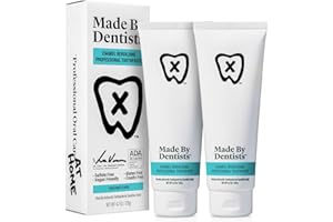 Made by Dentists Professional Enamel Rebuilding Toothpaste - 2 Pack - Remineralizing Nano Hydroxyapatite Toothpaste with Sodium Fluoride, ADA Approved, Vegan, 2 x 4.2oz