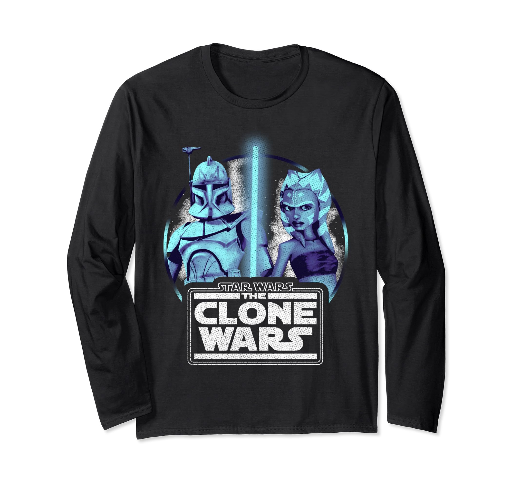 Star Wars: The Clone Wars Ahsoka & Rex Lightsaber Portrait Long Sleeve T-Shirt