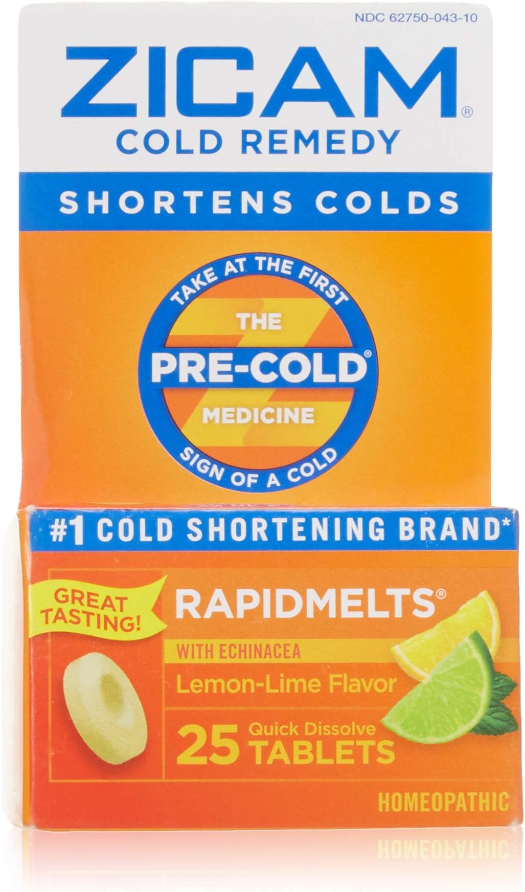Zicam Cold Remedy RapidMelts with Echinacea, Lemon-Lime 25 ea (Pack of 2)