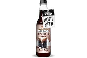 Syruvia Snow Cone Syrup 12.7oz - Root Beer Syrup For Shaved Ice, Snow Cones, Slushies, Italian Soda, Popsicles. Kosher, Dairy Free