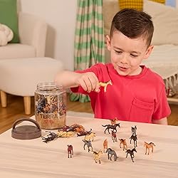 Terra by Battat – 60 Pieces Wild Horses Tube