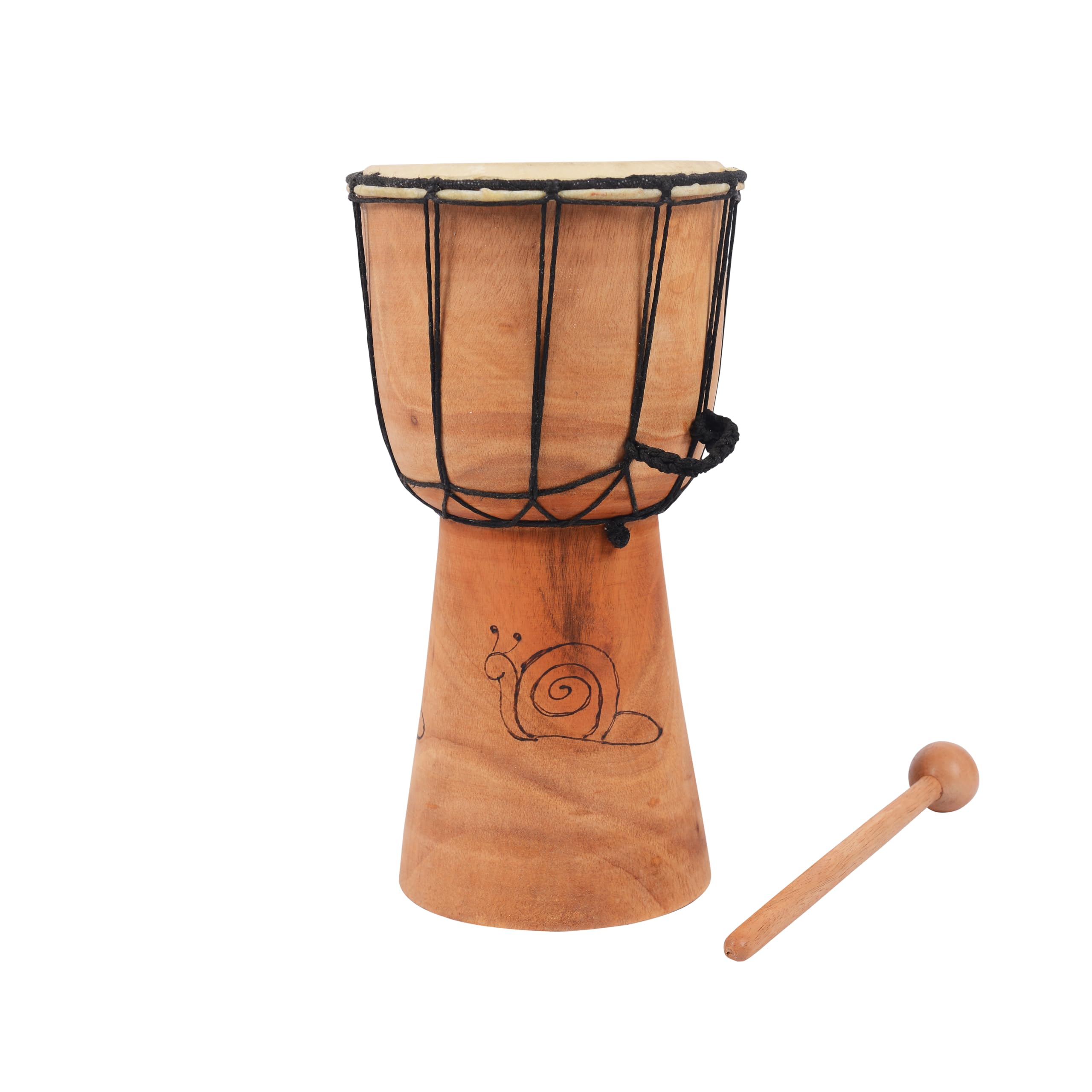 30cm Childrens African Djembe Drum made with Hand Carved Mahogany - 6.5" diameter, includes free drum stick
