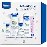 Mustela Newborn Arrival Gift Set - Baby Skincare & Bath Time Essentials - Natural & Plant Based - 5 Items Set