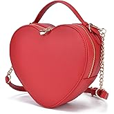 lola mae Heart Shape Crossbody Purse for Women – Cute Valentine’s Gift Handbag, Zip-Around Shoulder Bag for Teens