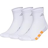 adidas Men's All Day Training Quarter Socks sports performance above the ankle height with cushioning for running (3-Pair)