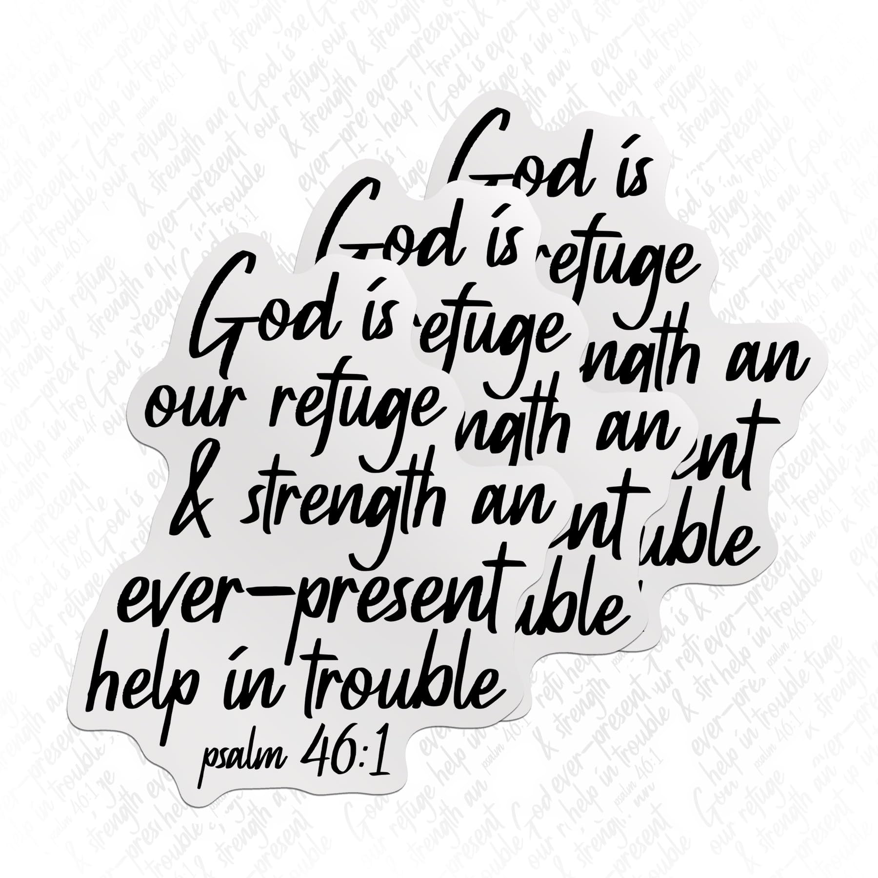 Photo 1 of (3PCS) God is Our Refuge and Strength Sticker Faith Stickers Christian Stickers About Jesus Religion Die Cut Waterproof Vinyl Sticker for Water Bottle Tumbler Hard Hat Helmet Car Laptop (3 Inches)  6 PACK