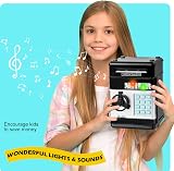 Yellcetoy Money Box for Kids ATM Password Piggy Bank Black 3-12 view 3