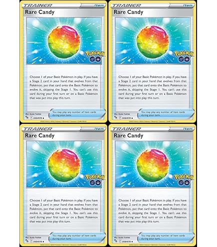 Amazon.com: Pokemon Card - Rare Candy - Sword and Shield Base - x4 Card Lot  Playset