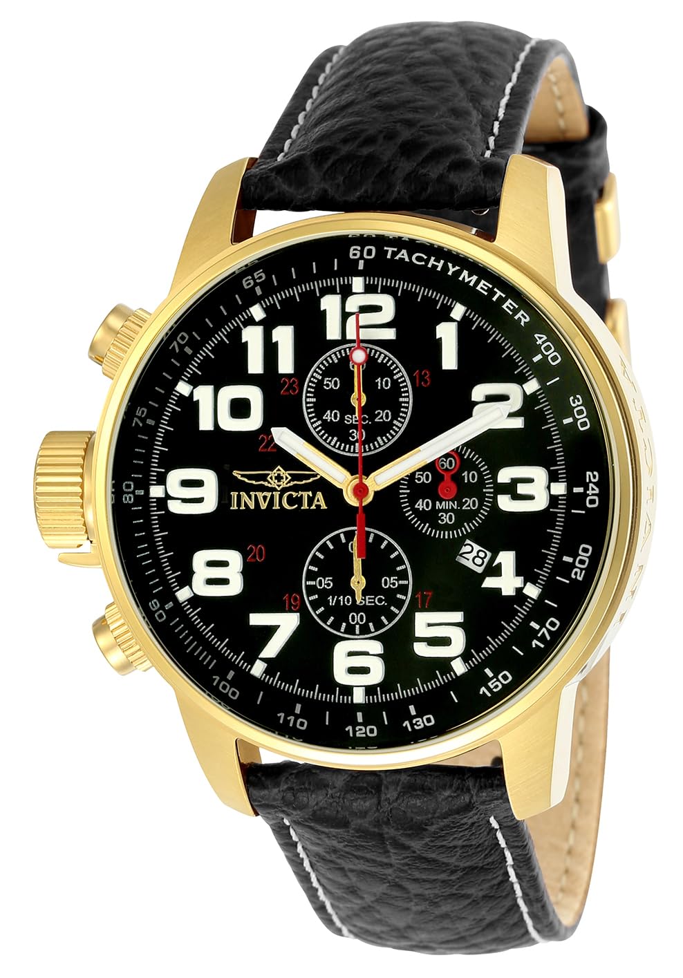 Invicta I-Force 3330 Men's Watch - Waterproof - Analogue - Quartz Movement - stainless steel with black dial - 46mm