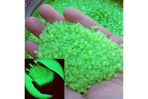 4200 PCS Glowing Stones,Glow-in-The-Dark Stones for Fish Tank Lawn Patio Garden Outdoor Deco and DIY Ideas (Green)
