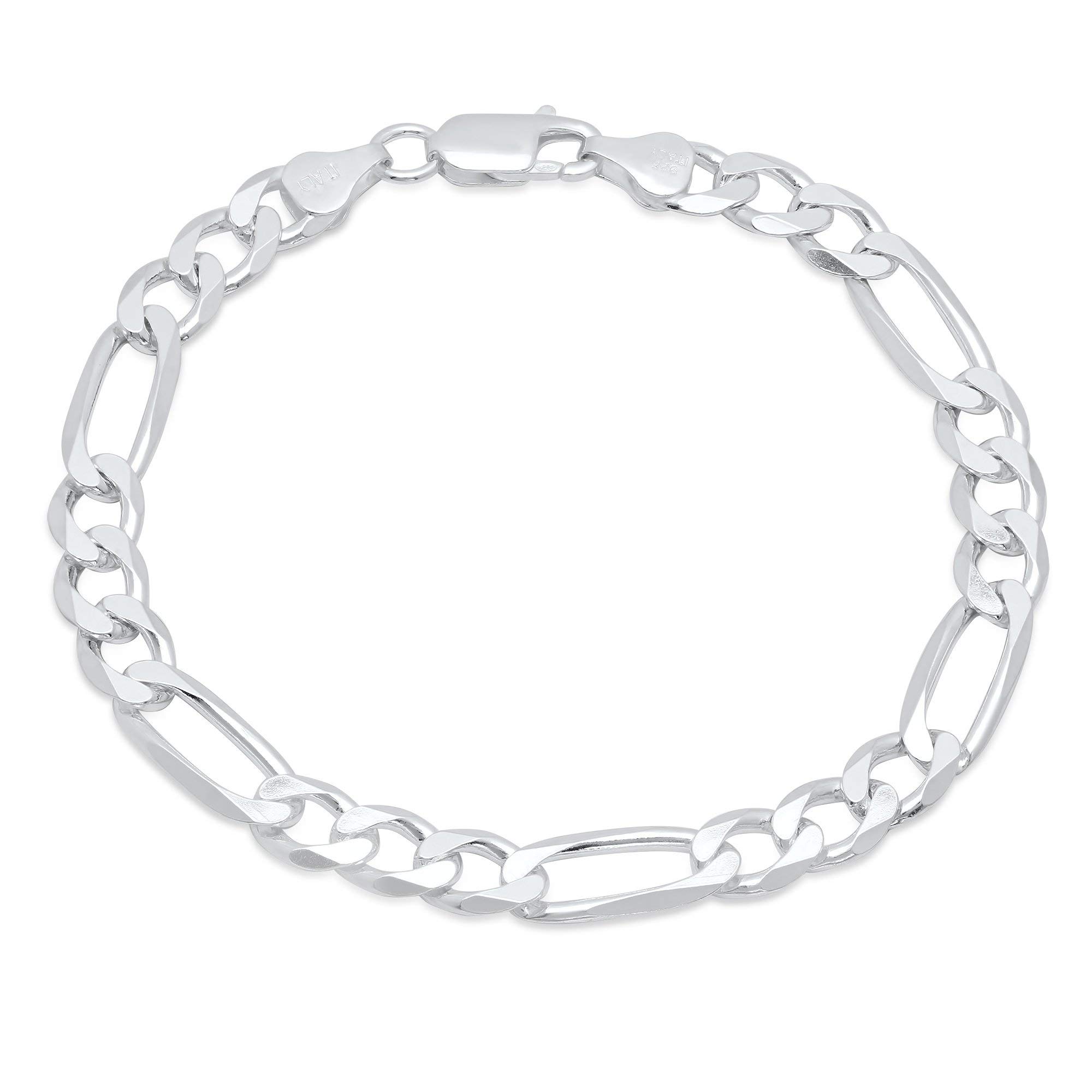 Treasure Bay Mens Solid 925 Sterling Silver Chain Bracelet Available in 19.5cm and 22cm (21)