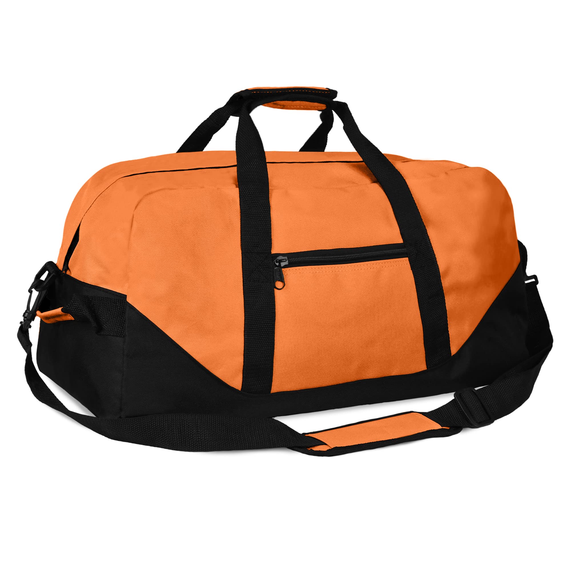 21" Large Duffle Bag with Adjustable Strap, Orange, L, Classic
