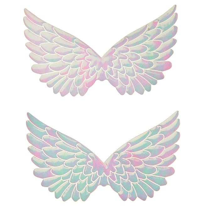 Bulk Buy Darice DIY Crafts Angel Wings Fabric Embossed White