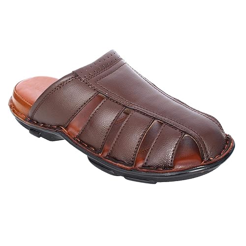 leather chappals for mens amazon