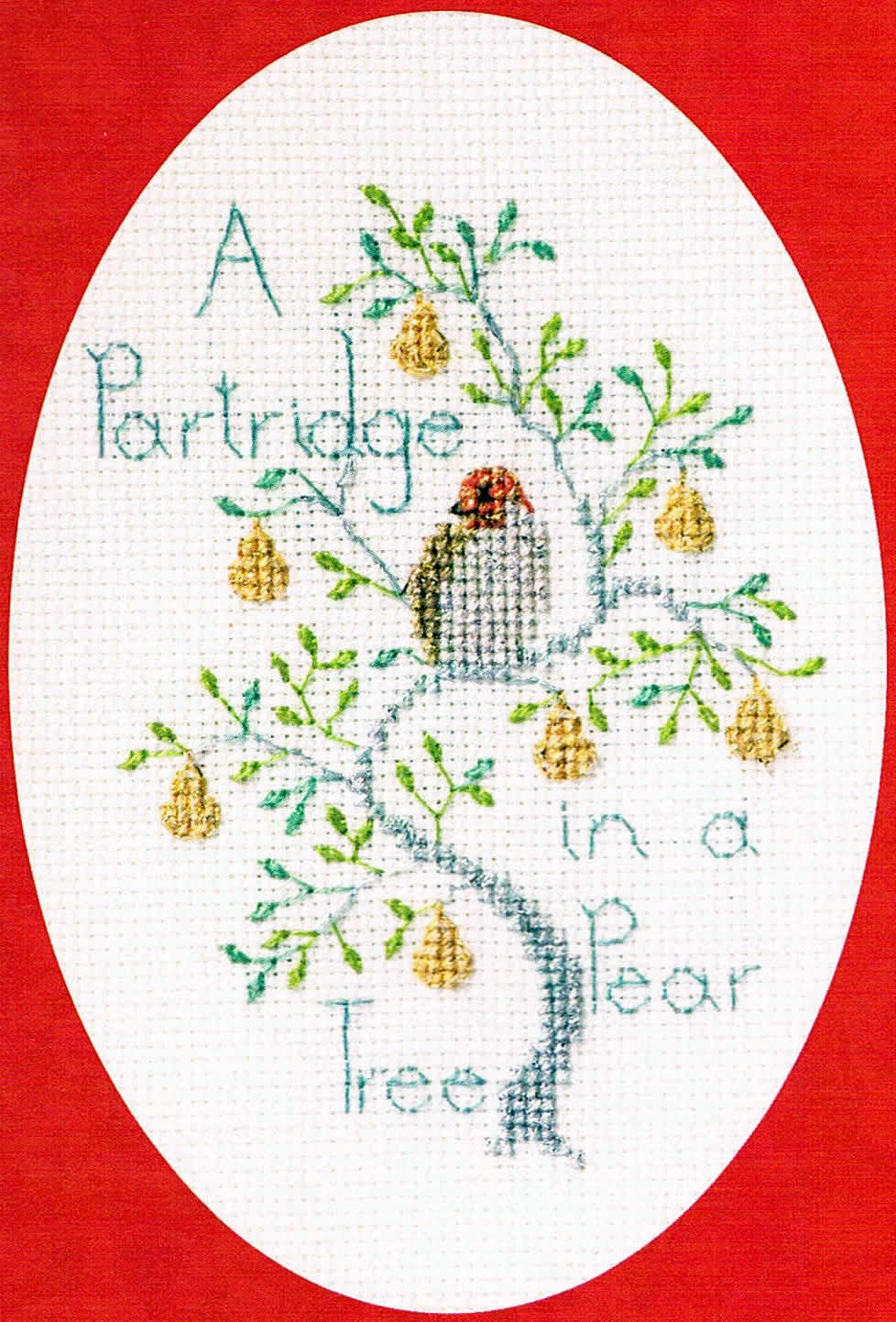 Derwentwater Partridge in a Pear Tree Christmas Cross Stitch Kit
