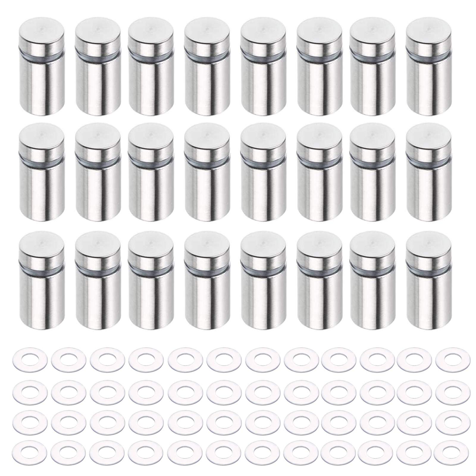 24 Pcs Standoff Fixings, Sign Standoff Screws Wall Mount Advertisement Fixings Bolts,Used for Billboards,Picture Frames,Glass Posters and Other Signs Display(12x25mm) — image 1