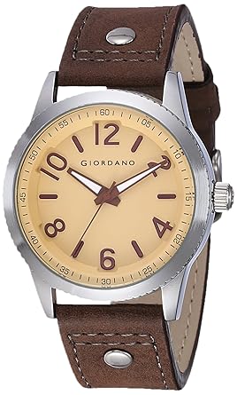 Giordano Analog Beige Dial Mens Watch - A1053-05