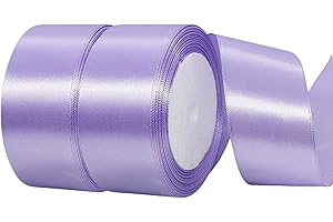 IEFOAH 1 1/2 Inch Violet Satin Ribbon,50 Yards Light Purple Ribbon Solid Fabric Ribbon for Gift Wrapping Floral Bouquets Wedding Home Party Decoration