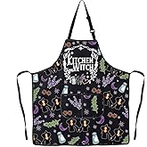 JNIAP Witches Kitchen Apron Salt Rosemary Lavender Love Gifts Magic Witchcraft Apron Witchy Gothic Gifts Witches Apron