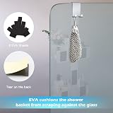 UUlioyer Hanging Shower Caddy SUS304 Stainless Steel Over Door Shelf Silver view 6