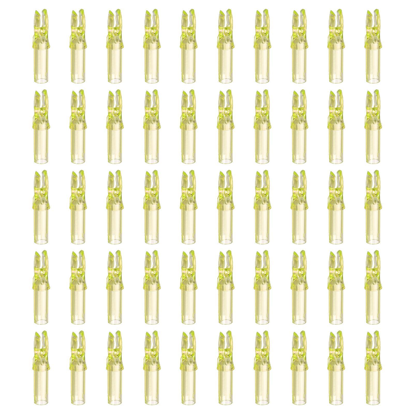 PATIKIL Archery Arrow Nocks 6.2mm 0.244", 50 Pack Insert Arrow Nock Replacement for Shooting, Transparent Yellow