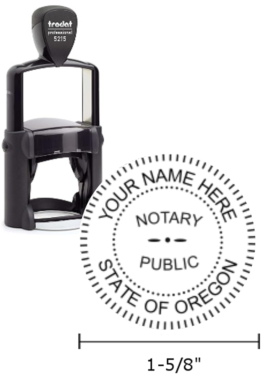 Trodat Professional Notary Stamp Self Inking 1.6 inch
