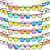 32 Pack Sunglasses Bulk with UV Protection, 16 colors Neon 80s Retro Plastic Sun Glasses Toy, Summer Pool Party Favors, Beach Party Supplies, Gift for Birthday Goody Bag Filler School Classroom Prizes