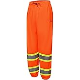 AYKRM High Visibility Reflective Traffic Safety Unisex Adult Class E Two Tone Work Mesh Pants