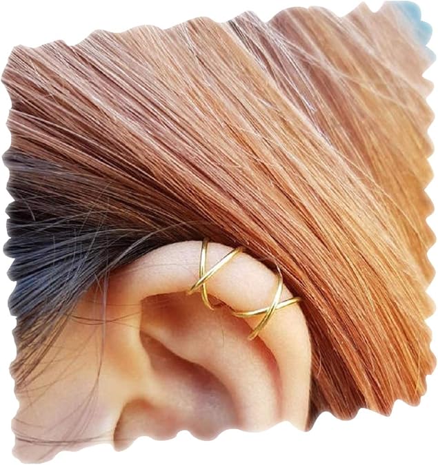 14K Gold Filled Ear Cuff No Piercing Ear Cuff Double Ear Cuff or Criss
