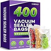 CAREGY Vacuum Sealer Bags 400 Pint 6" x 10" with BPA Free for Food Storage Meal Prep or Sous Vide