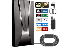 Fallmist TV Antenna,TV Antenna Indoor- Amplified HDTV Digital Antenna for TV, 350+ Long Distance Indoor/Outdoor Amplified HDTV Antenna,Support 4K 1080p All Television Outdoor Smart TV Antenna-1