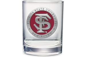Heritage Pewter Florida State Double Old Fashion | Double Rocks Glass 14 OZ for Liquor | Expertly Crafted Pewter Glass
