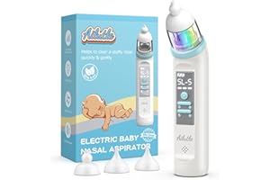 Ailutle X50 Nasal Aspirator for Baby| Nose Sucker Baby | Electric Toddler Automatic Cleaner USB Rechargeable with 5 Suctions Modes, Music & Colorful Light Soothing Function