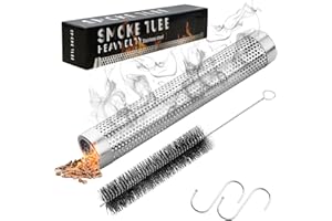 SHIKORI Smoke Tube for Pellet Grill, 5 Hours of Billowing Smoke, Stainless Steel Pellet Smoker Tube for All Grill or Smoker, Hot or Cold Smoking-12 inch