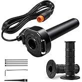 Full Twist Throttle, Surron Throttle for Macfox, HappyRun, Qlife &amp; Freego | 12V-72V eBike throttle grip for Tamobyke, ESKUTE &amp; Heybike, plug &amp; play, rolling bearing, 1.2m cable, 3-pin connector.