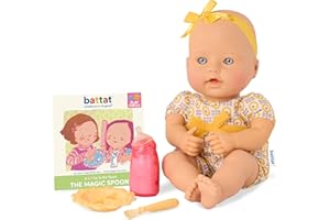Baby Sweetheart by Battat – Feeding Time 12-Inch Doll for Newborn with Soft Body & Easy – to – Read Story Book and Accessorie