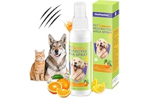 PAWSTOYTECHY Cat Deterrent Spray for Peeing - Effective Dog Deterrent Spray Urine & Pee Corrector for Furniture, Yard, Shoes, Indoor and Outdoor Training Spray, Non Stain & Safe Ingredients for Pets 4oz(120 ml)