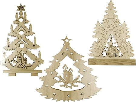 Albero Di Natale In Legno Amazon.Home In Rombo Home Confezione 3 Alberi Natale Con Luci Assortiti Festivita Arredo Casa Legno Amazon It Casa E Cucina