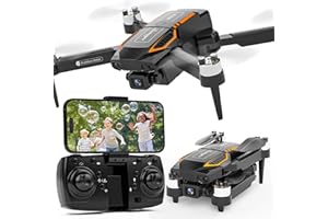 SUANGRC F198 Drone with Dual Camera, 720P HD 90° Adjustable Lens, Quadcopter Dual Camera, WiFi APP, 3D Flip, Auto Hold, Optical Flow Positioning, Foldable Drone for Adult Beginners