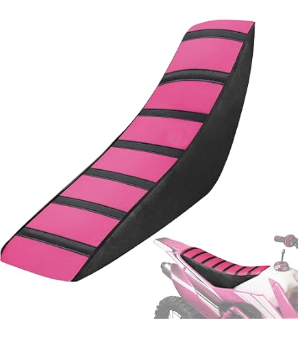 Honda Fourtrax TRX70 Gripper Seat Cover 1986-1987 - All Black With Red Ribs - Non-Slip Finish - Made In USA