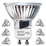 Elenhome GU10 Halogen Light Bulbs, 6 Pack 120V 50W