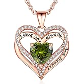 S925 Sterling Silver Necklace for Women, Wife Jewelry Rose Gold, Mom Birthday Valentines Mothers Day Gifts, Girlfriend Necklaces, Daughter Heart Jewel, Anniversary for Her